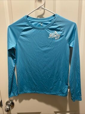 Hurley Aqua Blue Long Sleeve Rashguard